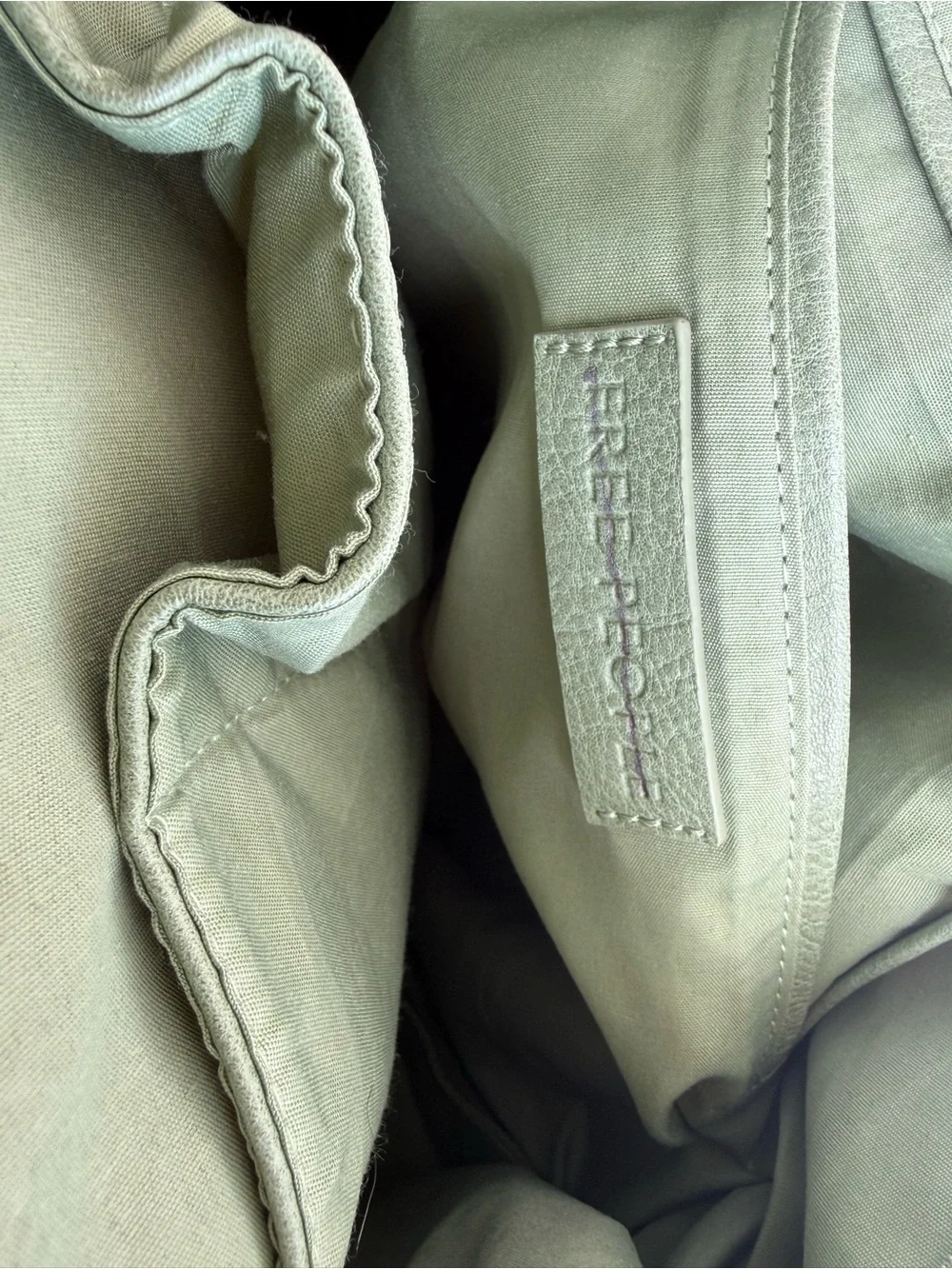 Free people slouchy carryall hobo Bag in sage